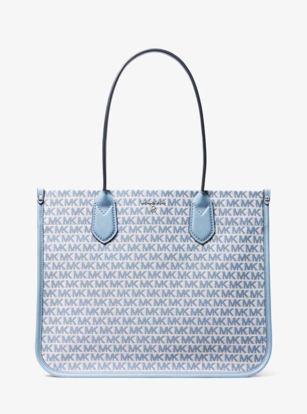 Damske Prenosná Taška Michael Kors Heidi Large Logo Jacquard Námornícka Modrá - Kabelky Michael Kors Akcia | XTLUE-2457